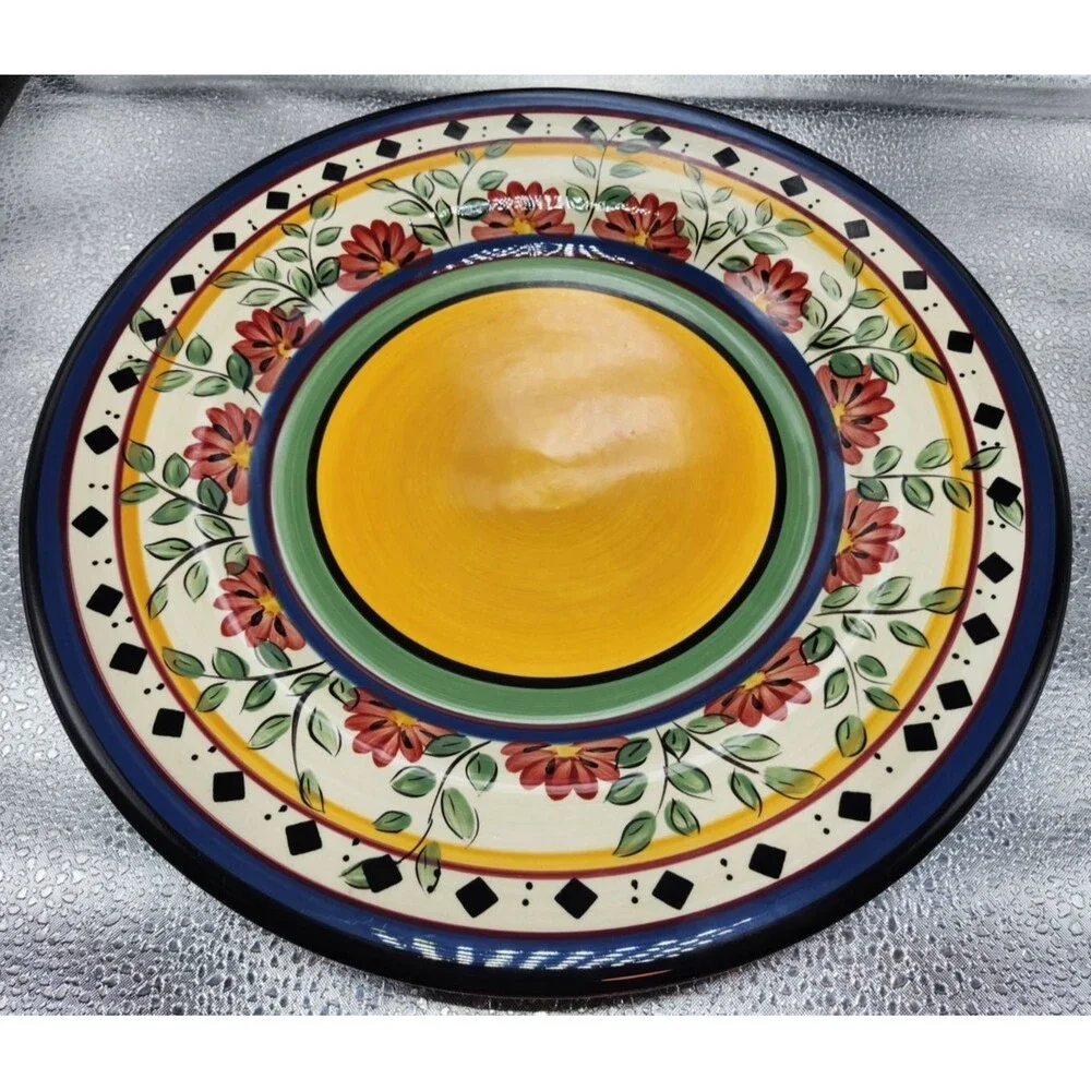 Pier 1 Imports Hand Painted Earthenware 